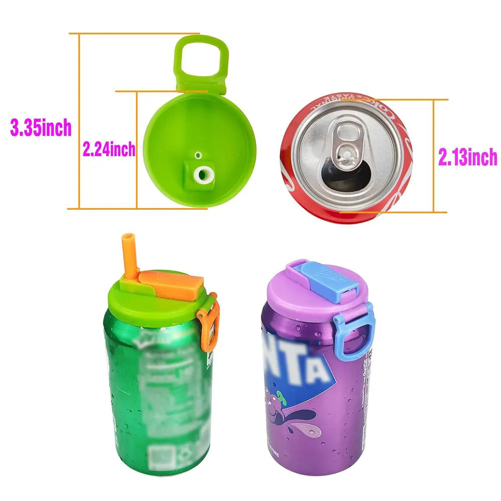 Soda Can Lid Cover With Straw